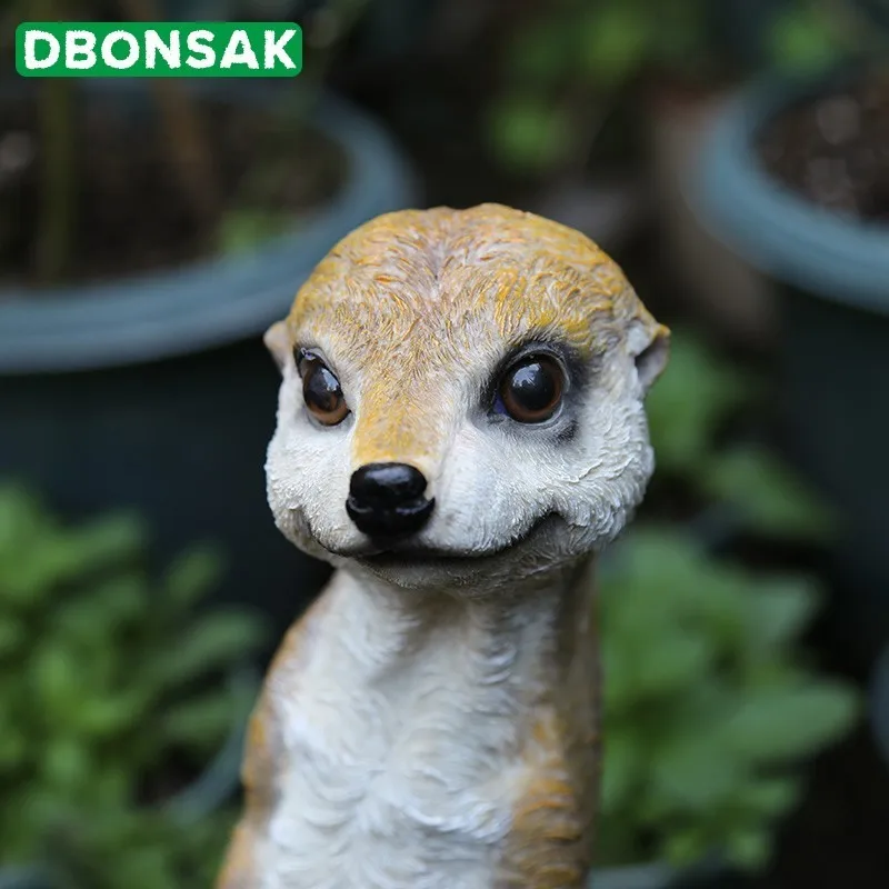 Открытый Сад Смола Mongoose ремесла украшение статуи двор дома балкон милый кот