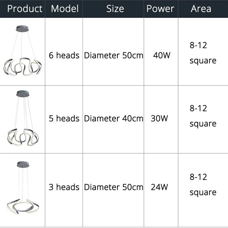 Серый окрашенный светодиодный современный подвесной светильник для гостиной