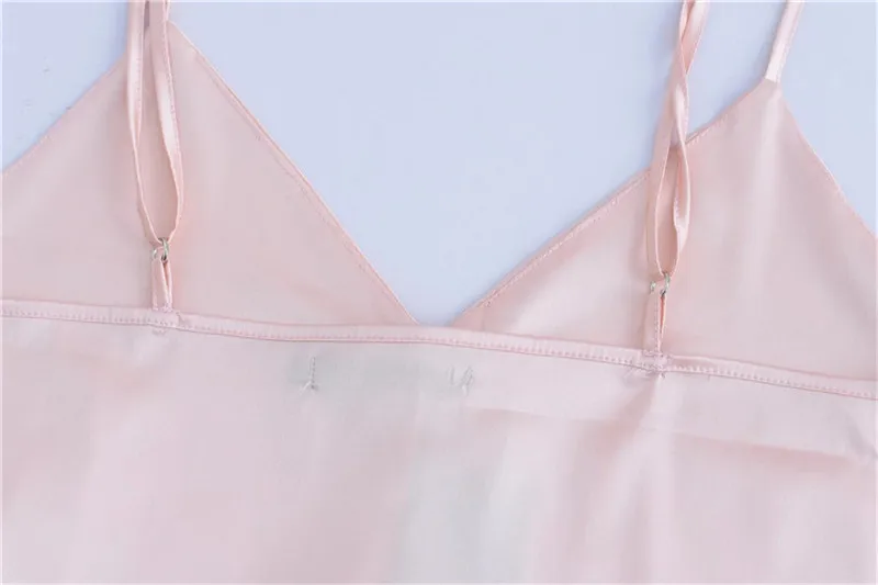 Для женщин Гладкая атласная Твердые майки майка Летние пикантные Strappy V шеи Button Slim майки Топ Футболка Леди Шик камзол кэжуал жилет