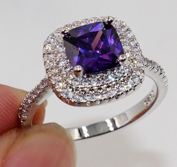 Fashion AAA CZ Rings For women Show Elegant Temperament Jewelry Womens Girls Silver color Engagement party Wedding Ring gifts