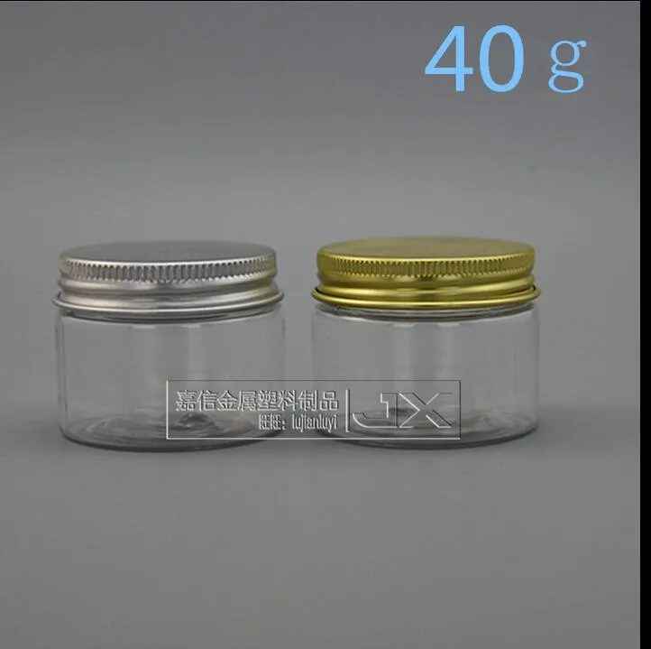 Бесплатная доставка 40 г/мл прозрачная пластиковая плоская бутылка банка с