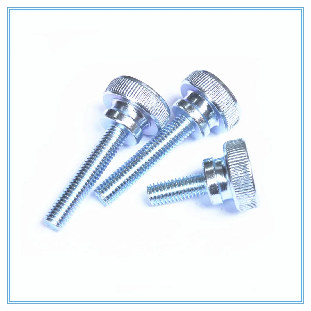 

10pcs M3 M3*(8/10/12~30) MM Carbon Steel thumb screw with collar round head with knurling manual adjustment screws bolt