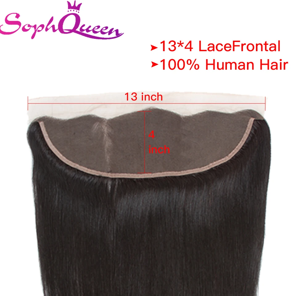 Soph queen Волосы бразильские прямые волосы пучки с фронтальной remy волосы переплетения пучки человеческих волос пучки с закрытием