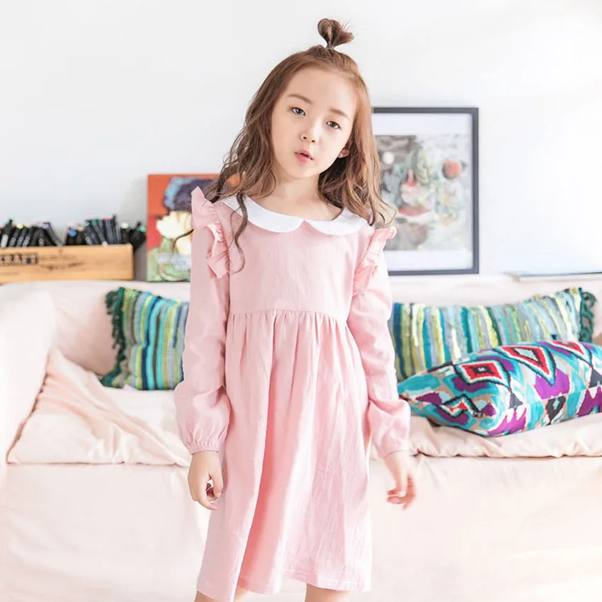 ZJHT/весеннее платье с длинными рукавами для маленьких девочек детская одежда