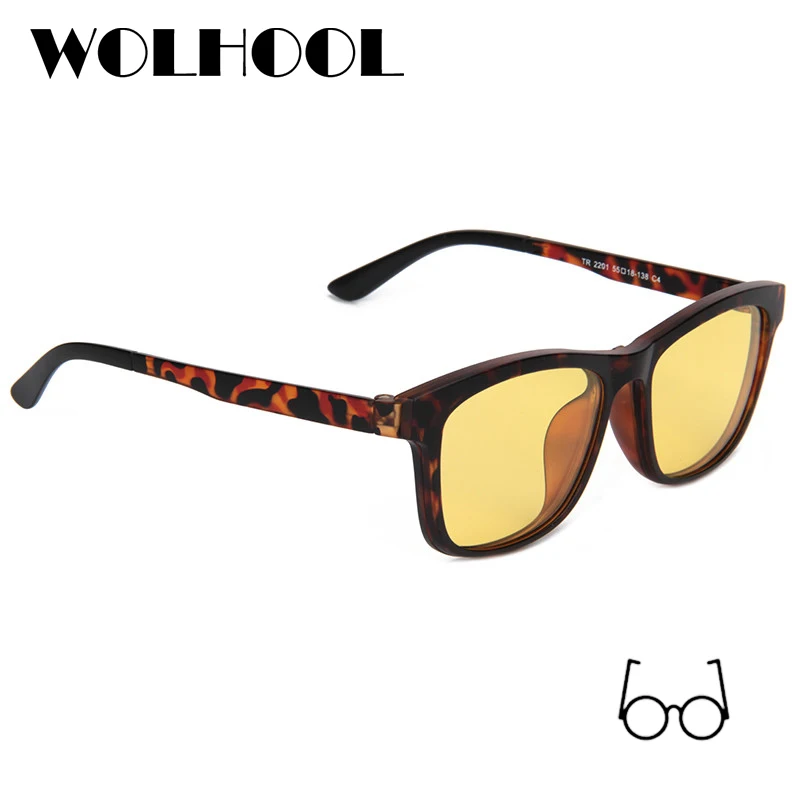 Ретро TR90 поляризационные магнитный зажим на солнцезащитные очки Для женщин