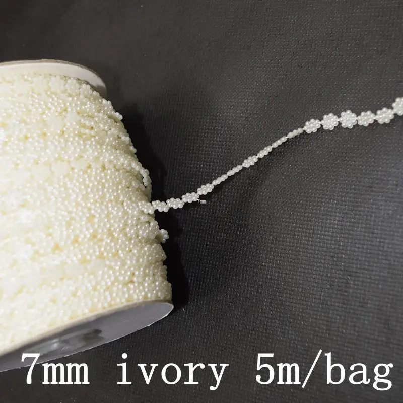 2-10 м/сумка мульти-Размер ABS имитация жемчуга коготь цепь отделка для DIY Свадебные украшения ювелирных изделий Ремесло АКСЕССУАРЫ - Цвет: Медь