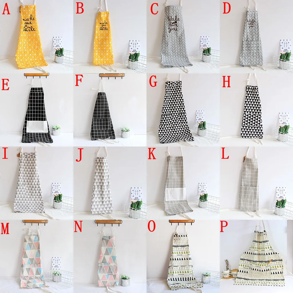 1 шт. фартук из хлопка и льна в полоску для родителей детей водонепроницаемый