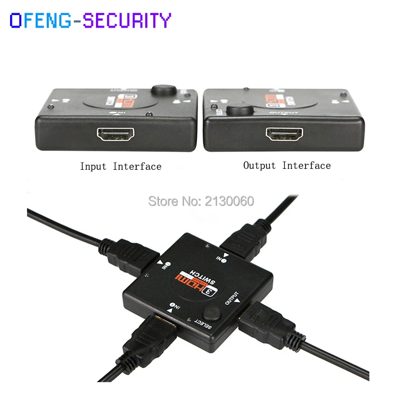 10 шт./лот 3 Порты и разъёмы HDMI коммутатор Full HD 1080 P Mini HDMIv1 Vedio Splitter усилитель для DVD PS3