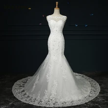 Напрокат Lnyer на заказ Vestido De Noiva Sereia Блестящий Кристалл блесток