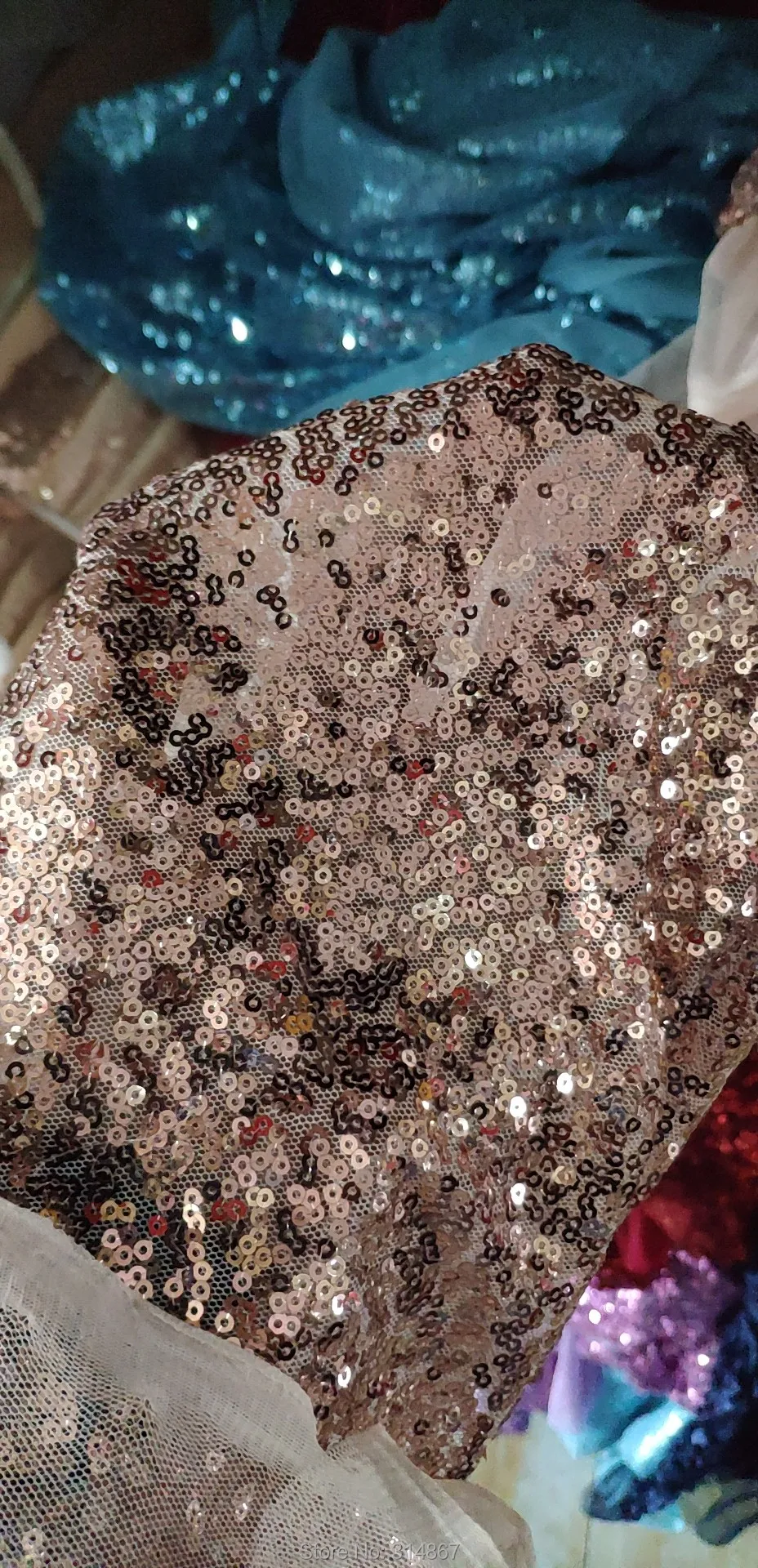 Pale Rose Gold Это YiiYa вечерние платья Sequine сплайсинга v-образным вырезом Тюль длинное женское вечернее платье Половина рукава Robe de Soiree размера плюс E473 - Цвет: Pale Rose Gold