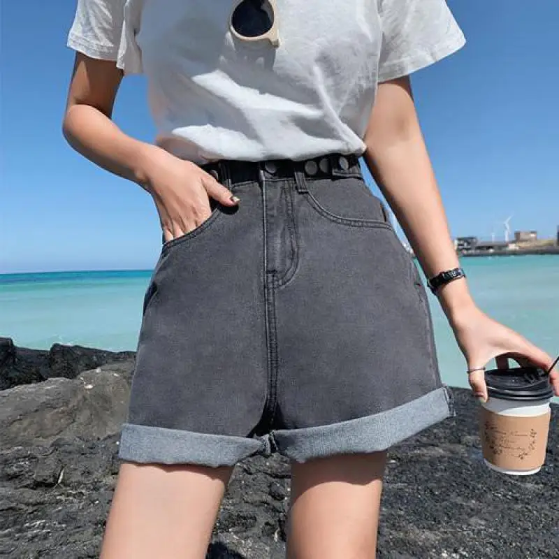 Женские джинсы с высокой талией свободные брюки Харадзюку большие размеры 5xl на