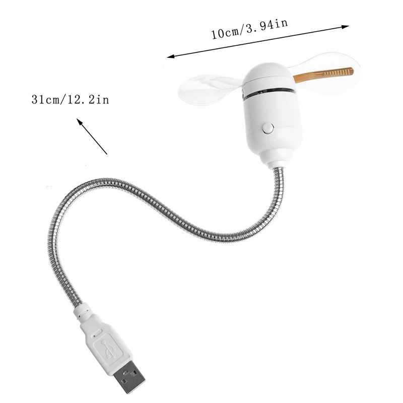 

USB LED Light Flexible Fan Cooling DIY Program Editable Message For PC Laptop