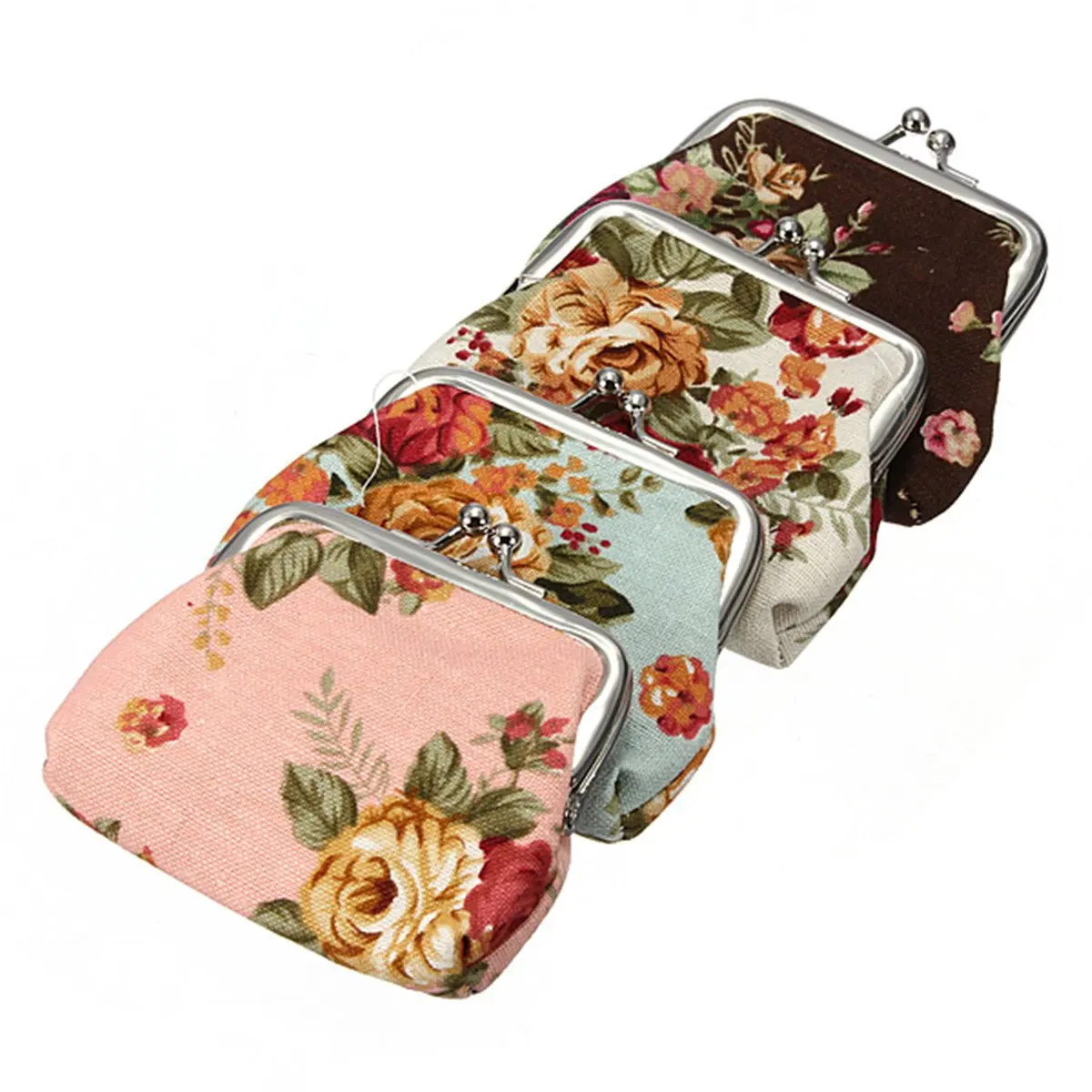 COSW 2 шт StyleWomen Розы Цветочный зажим для ткани мини маленькая монета Карманный