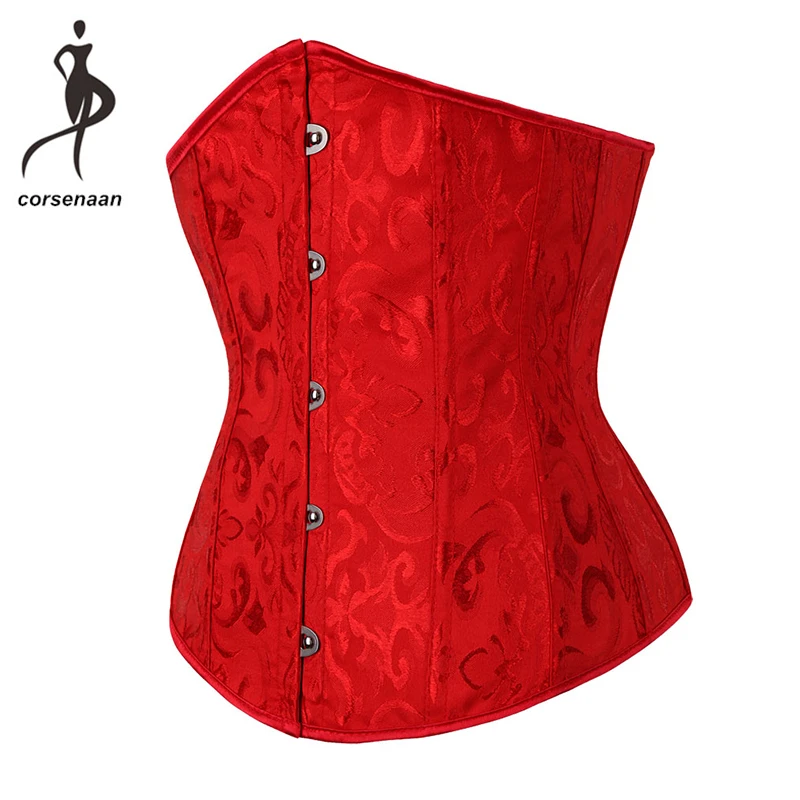 Плюс Размер Жаккард талии Cincher Shaper наряд Цветочная парча кружева вверх подгрудный корсет на косточках с стринги 2833