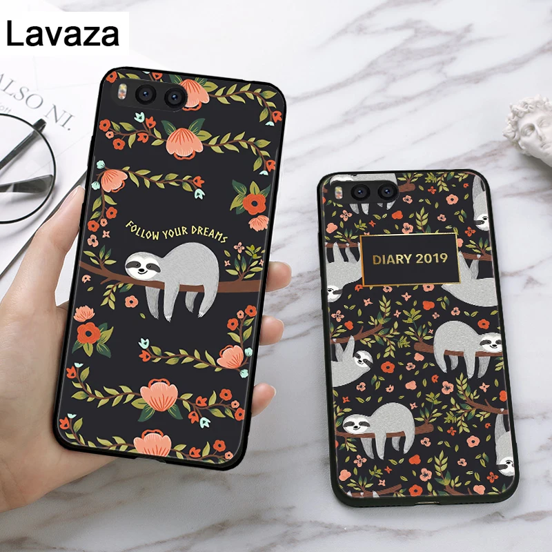 Lavaza серый Ленивцы и цветами силиконовый чехол для телефона Xiaomi Redmi 4A 4X 5 5A 6 6A 7 7A 8 8A