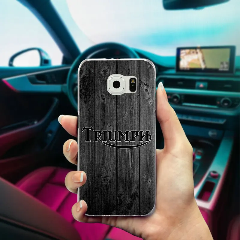 Soft TPU Silicon Phone Case Hot Triumph Motorcycle Logo Uk for Samsung Galaxy Note 2 3 4 5 8 S3 S4 S5 Mini S6 S7 S8 S9 Edge Plus | Мобильные