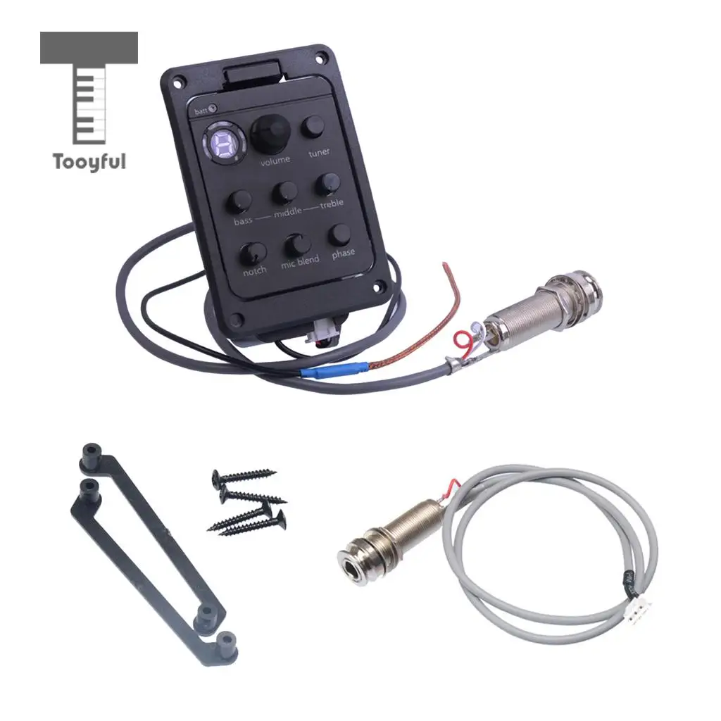 

Tooyful 1 Set Presys Blend Acoustic Guitar 4 Band EQ Pickup Equalizer Onboard Preamp Pickup Tuner Guitar Accessory 301