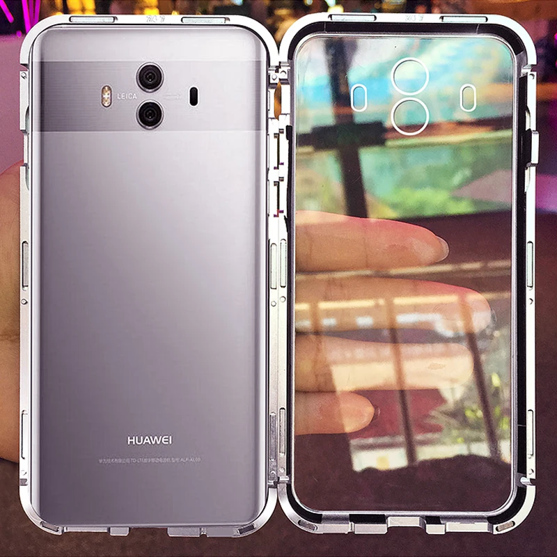 Магнитный металлический бампер для huawei P20 lite P20pro Nova 3E Honor mate 10 pro Роскошный чехол из