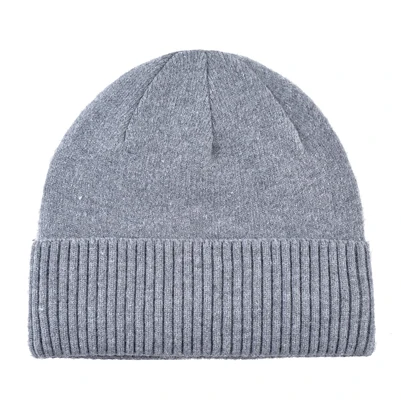 Gray2 Hat Шапка зимняя Мужская теплая шапка сплошной цвет вязаная шапка и шарф для женщин добавить бархат вязание унисекс шапки Установить - Цвет: Gray2 Hat