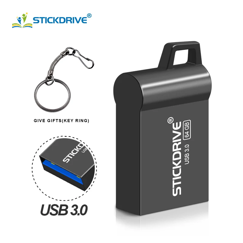 Маленький мини черный USB флеш-накопитель 16 Гб Флешка 32 64 ГБ 3 0 usb флешка 128 диск