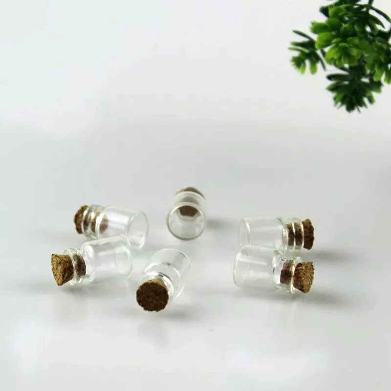 1000pcs 13*18mm 0.6ml small glass vials drift bottles message jars with cork container diy jewelry pendant wedding home decor | Украшения и