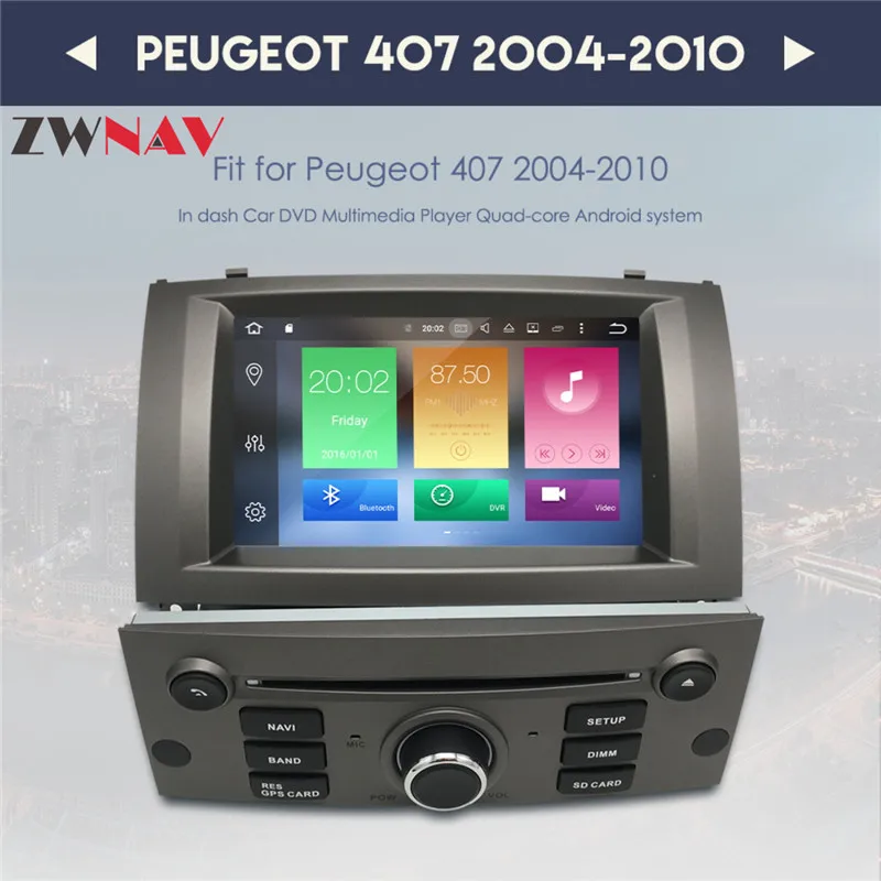 Восьмиядерный Android 8,0 автомобильный dvd-плеер gps ГЛОНАСС навигация для peugeot 407 2004-2010 4 Гб ОЗУ 32 Гб ПЗУ Мультимедиа Радио стерео