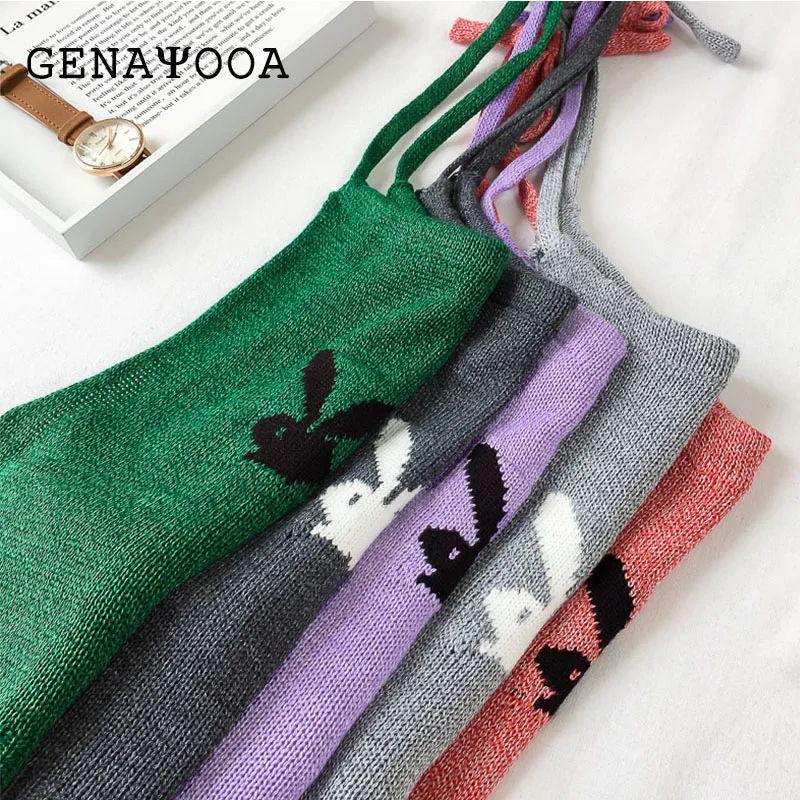 Женский эластичный кроп топ на бретелях летний сексуальный трикотажный майка