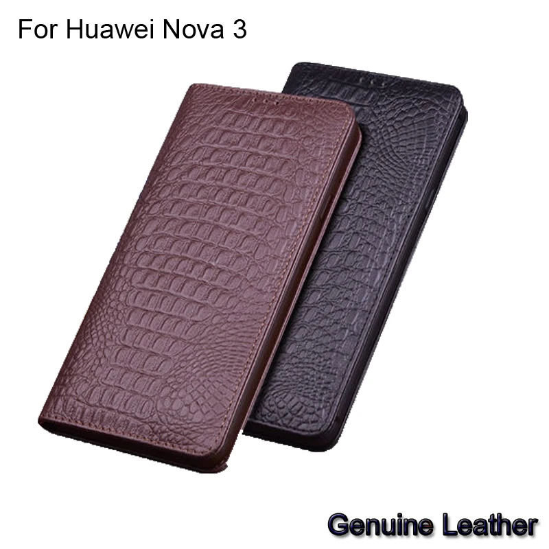Роскошный чехол-книжка из натуральной кожи для Huawei Nova 3 кожаный чехол телефона