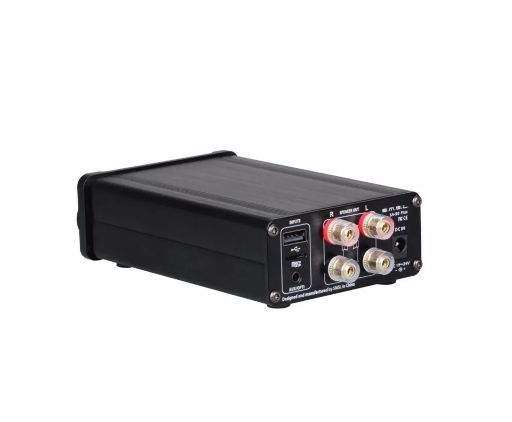 SMSL SA 50 Plus HiFi Вт AUX оптический usb диск портативный усилитель мощности цифровой