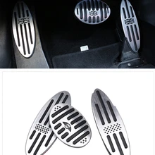 Автомобильные аксессуары для R60 Mini Cooper S R55 R56 R60 R61 F54 F55 F56 F60 алюминиевая подставка для ног газ тормоз сцепления Педаль крышка F56 F60 F55