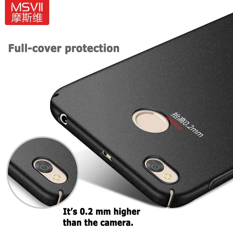 MSVII Cases For Xiaomi Redmi 4X Case Cover Finger Ring Slim Frosted 4 X Pro Metal Holder |