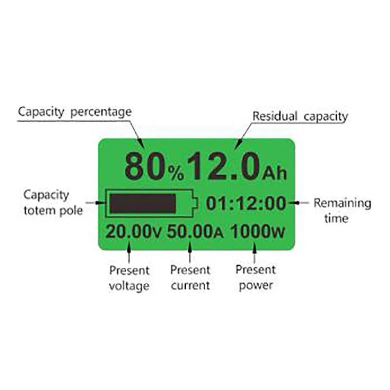 DC 10-120V 50A тестер емкости батареи счетчик кулонометра универсальный индикатор емкости батареи TF03K-A тестер батареи автомобиля