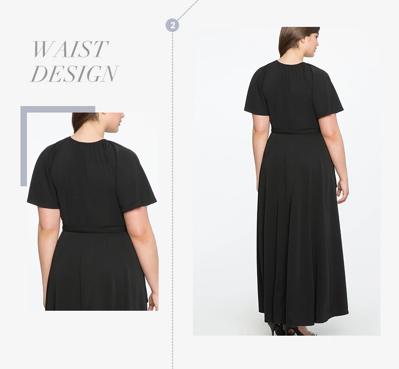 Kissmilk женское платье большого размера, простое однотонное платье большого размера с поясом с завязками на талии, платье с неровным разрезом