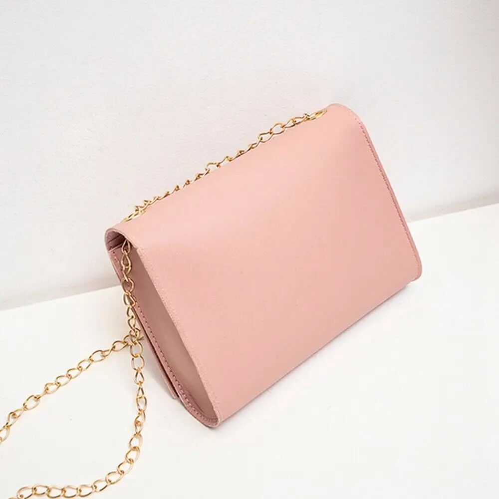 Мини кожаные сумки через плечо для женщин 2019 сплошные Цепочки Сумка женские