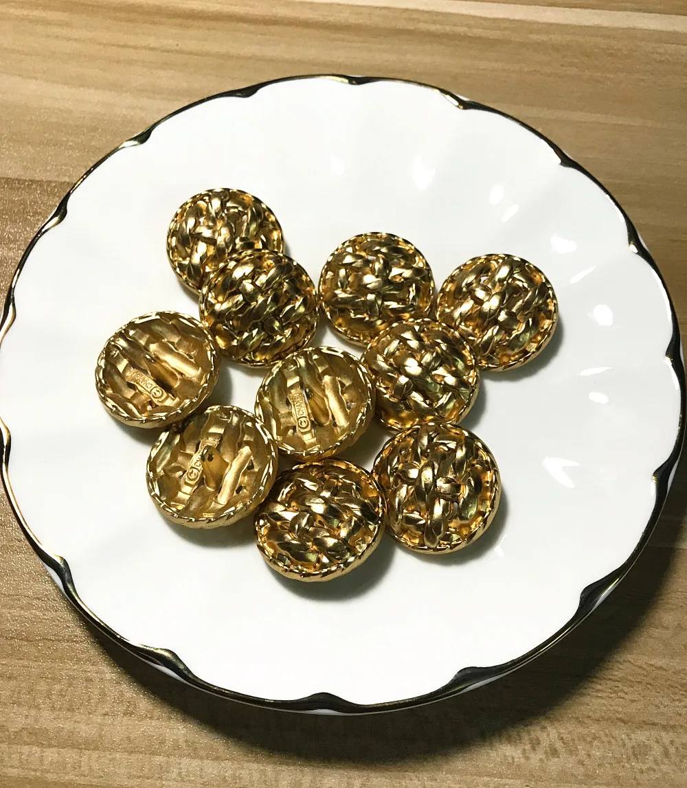 Новое поступление большие золотые металлические пуговицы для ткани пальто