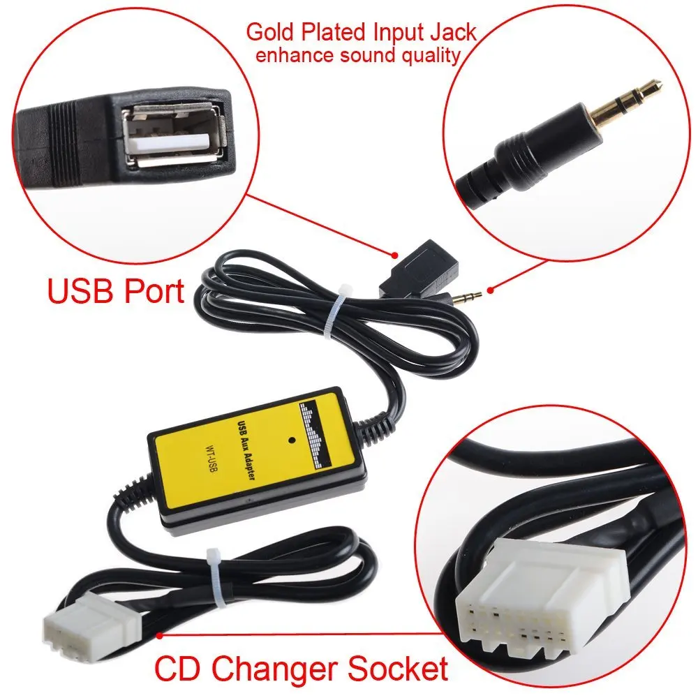 Автомобильный USB AUX аудио Mp3 адаптер CD Changer для 2003-2008 Miata/MX5 (non Bose) | Автомобили и