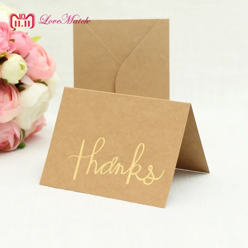 10 комплектов пригласительные открытки с надписью Love And Thank|Открытки и