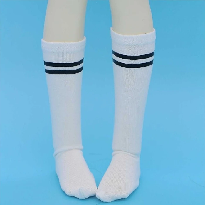 Новинка 1 пара носки в стиле преппи белые черную полоску для шарнирных кукол blyth