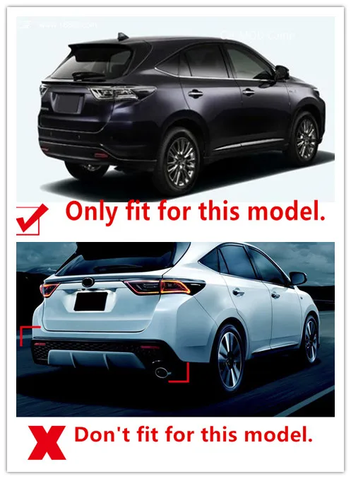 Автомобильные аксессуары для Toyota Harrier XU60 2013-2019 нержавеющая сталь Задний Конец