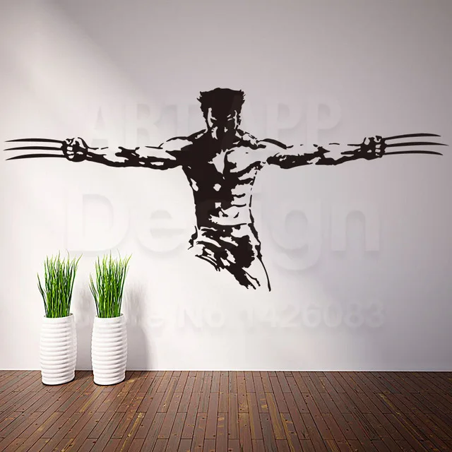 Новый Дизайн Виниловая Росомаха Наклейка на стену украшение для дома дешевый