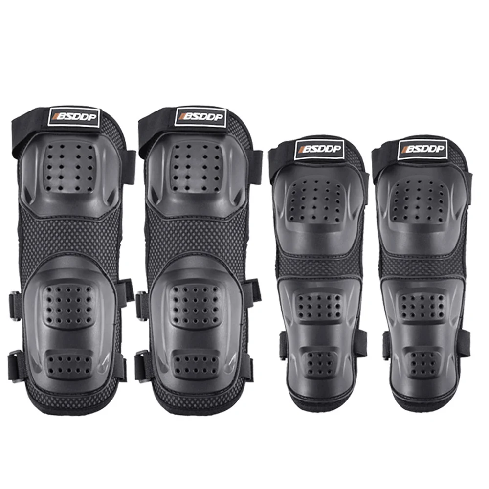 FLA5D PE защитный кожух наколенники для мотоцикла 4 раза черные защитные