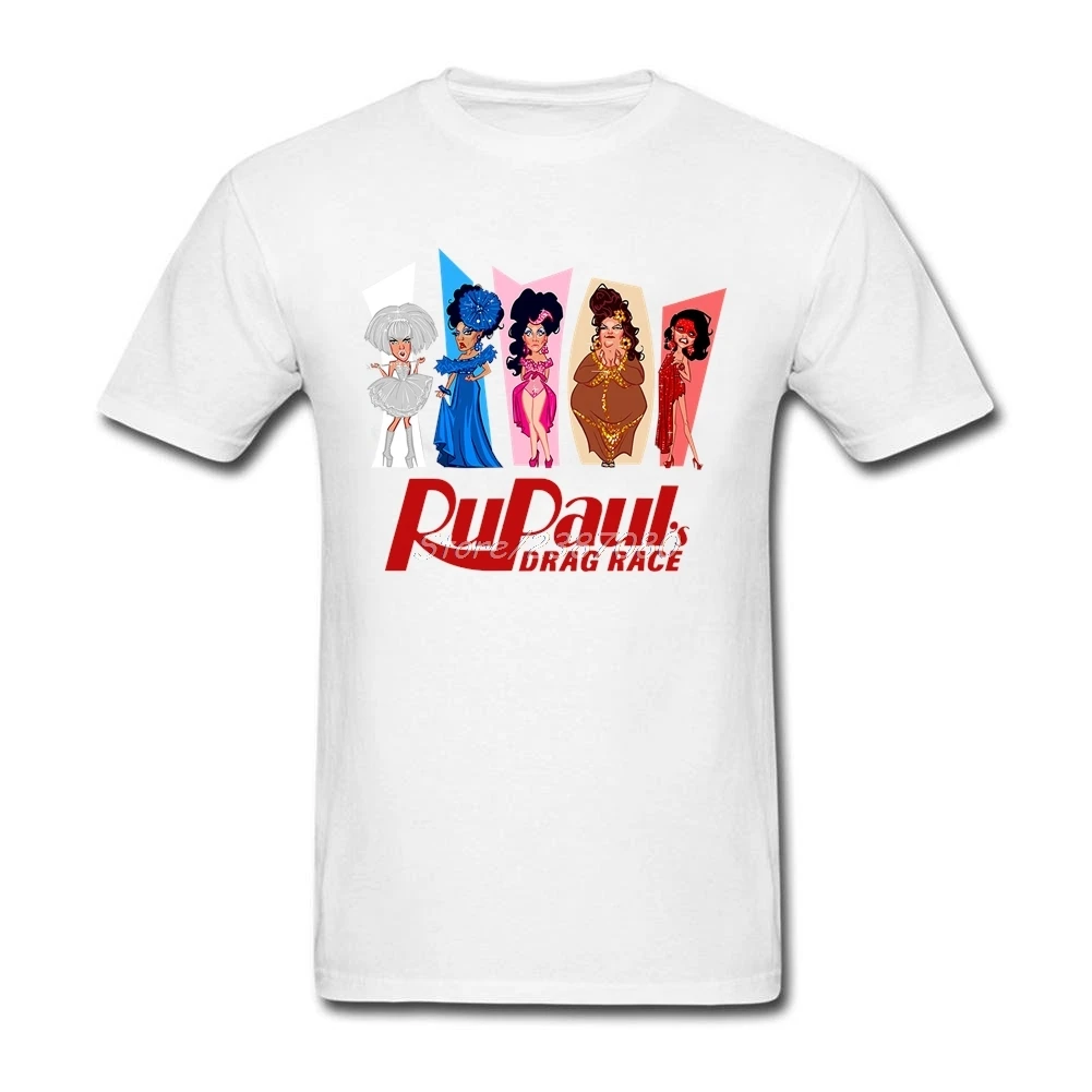 Новые Rupaul футболка вечерние Для мужчин из хлопка с круглым вырезом размера плюс
