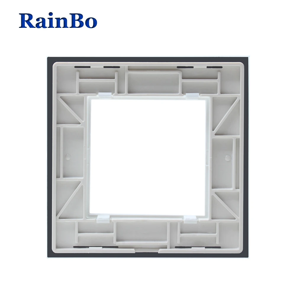Rainbo Роскошный Crystal White Стекло Панель 1 кадров розетки Панель 80 мм* 80 мм ЕС Стандартный DIY интимные аксессуары a18w/b