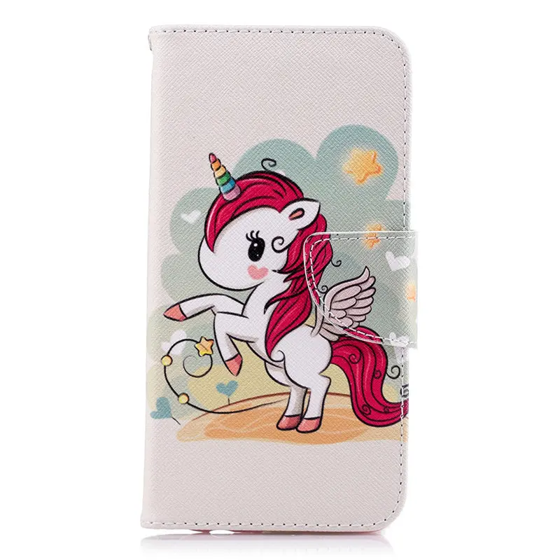 Unicorn Чехол со слотом для карт для huawei P Smart Plus P30 P20 P9 mate 10 Lite 20 Pro Y5 Y6 Y7 Y9 кожаный чехол-кошелек Fundas D07Z - Цвет: Unicorn