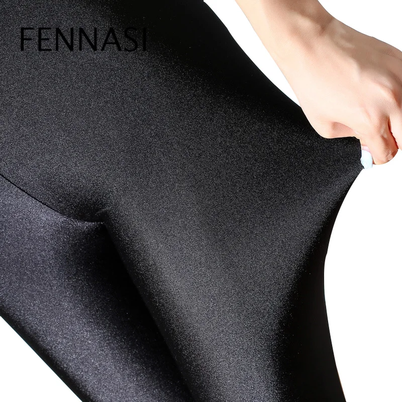 FENNASI High Waisted Leggings for Women Slim Shiny Leggings Winter Woman Clothes Leggings Fitness Pants Oil Warm Trousers Women