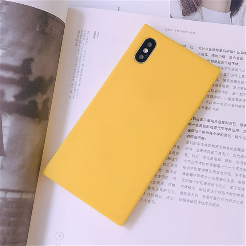 Квадратный силиконовый чехол из ТПУ для iPhone XS Max Xr 7 8 6 6s Plus 7Plus 8Plus мягкие
