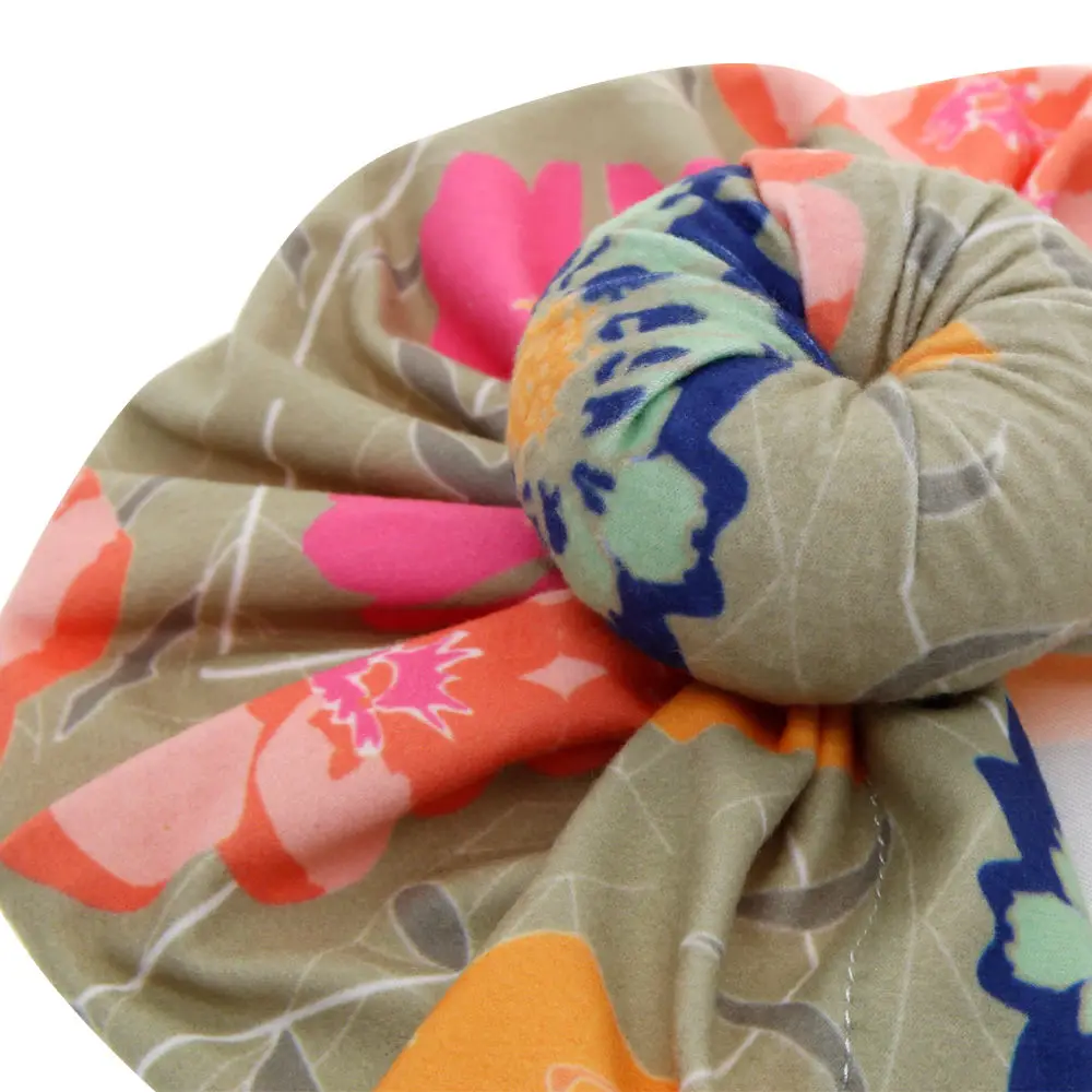 Baby Donut Turban Hat Toddler Top knot Infant Cotton Beanie Cap Flower Hats Newborn Photo Props Shower Gift H105S | Детская одежда и