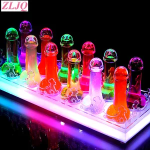 Забавный стеклянный бокал ZLJQ в форме пениса, 150 мл, для водки, виски, коктейлей, свадьбы, девичника, мальчишника