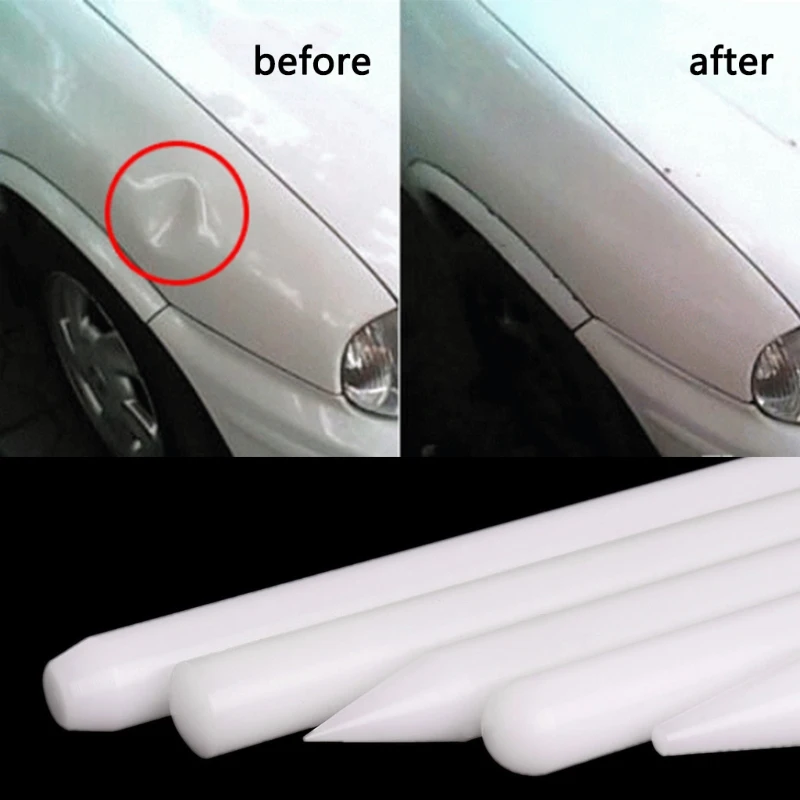 

5Pcs White Nylon Pen Knock Down Auto Car Paintless Dent Repair Hand Tool Kit Set