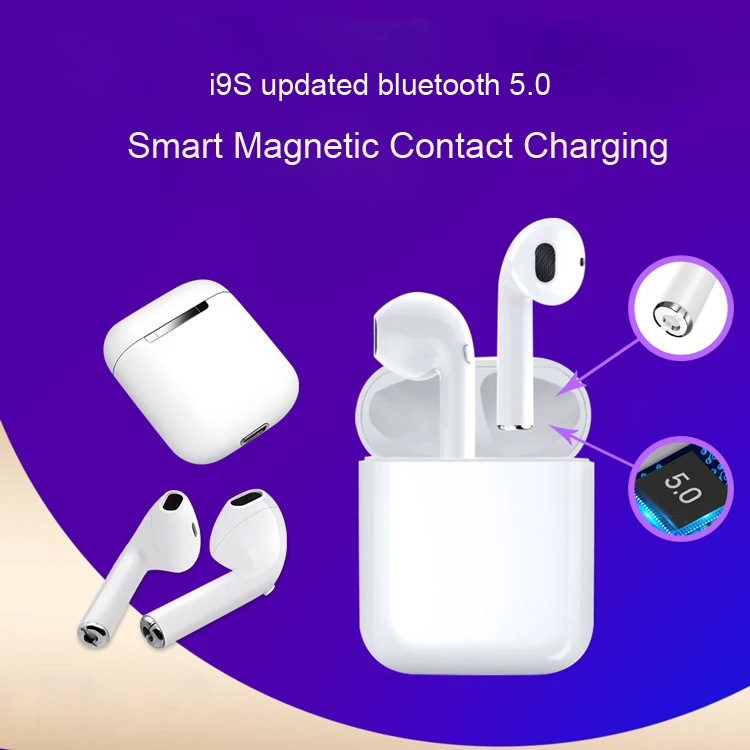 Горячие i9s TWS Мини Bluetooth наушники стерео звук беспроводные с микрофоном для iphone